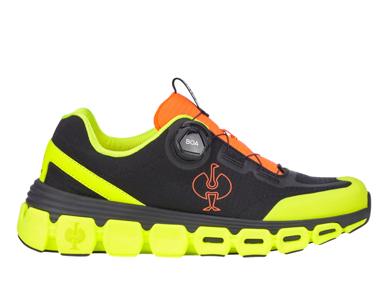 Hauptansicht, Schuhe, O1 Berufsschuhe e.s. Rexburg low, schwarz/warngelb