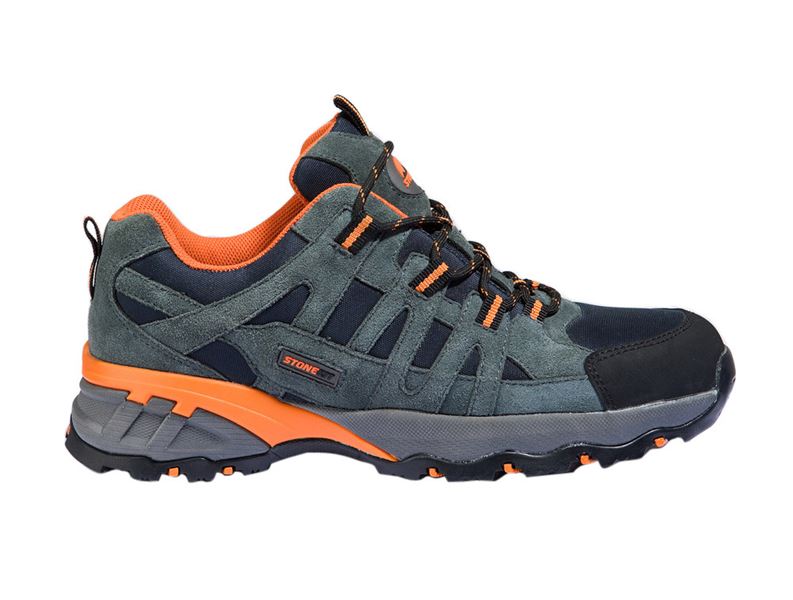 Hauptansicht, Schuhe, STONEKIT S1 Sicherheitshalbschuhe Palermo, dunkelblau/anthrazit/orange