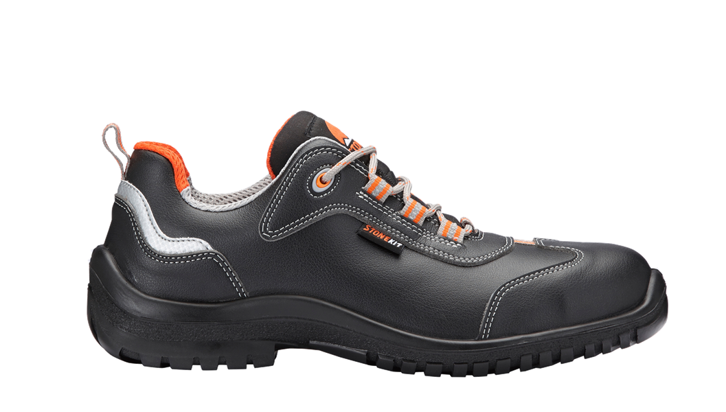 Hauptansicht, Schuhe, STONEKIT S3 Sicherheitshalbschuhe Luke, schwarz/orange