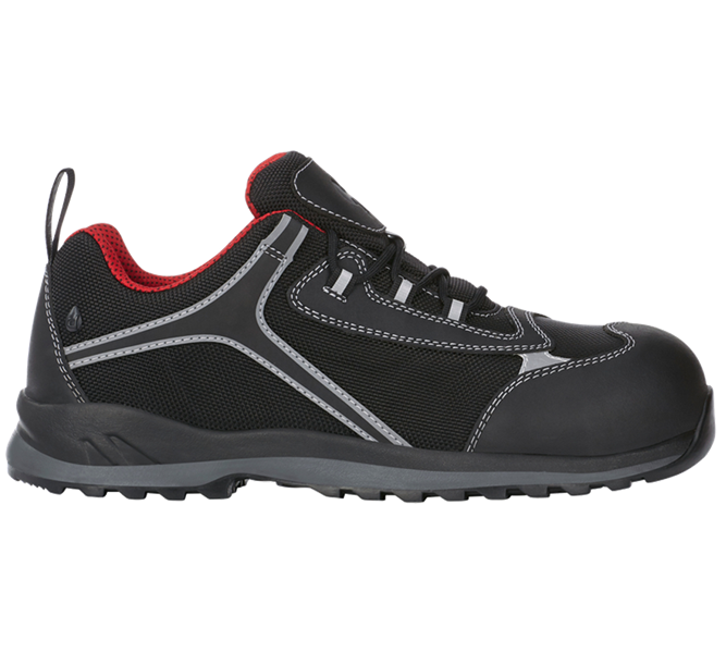 Hauptansicht, S3, e.s. S3 Sicherheitshalbschuhe Zahnia low, schwarz/rot