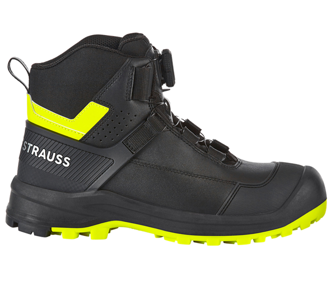 Hauptansicht, Schuhe, S3 Sicherheitsschuhe e.s. Sawato mid, schwarz/warngelb