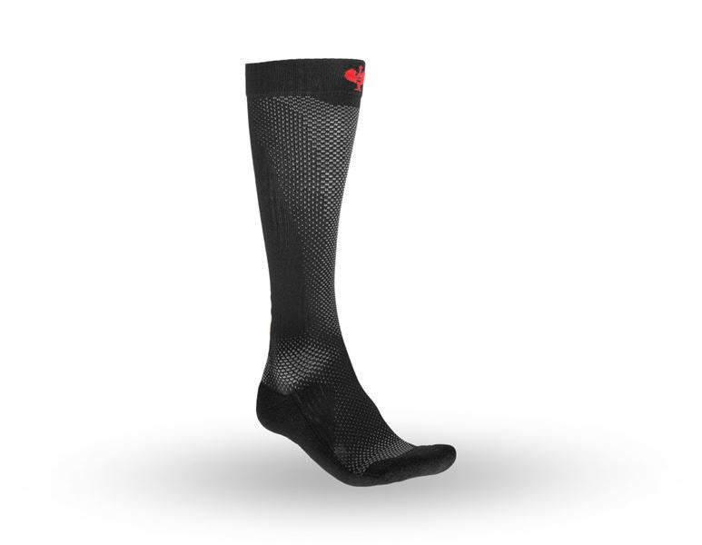 Hauptansicht, Funktionssocken, e.s. Allseason Socken Function light/x-high, schwarz/straussrot