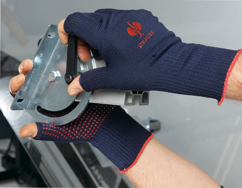 Hase Arbeitshandschuhe Namur Blue mit PVC Noppen, Größe 11, 12 Paar