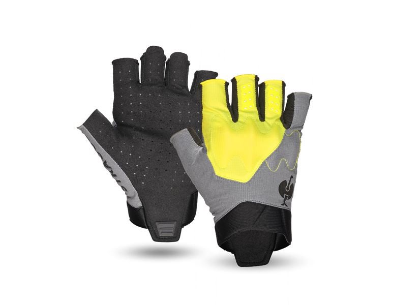 Hauptansicht, Arbeitsschutz, Handschuhe e.s.trail, short, acidgelb/basaltgrau/schwarz