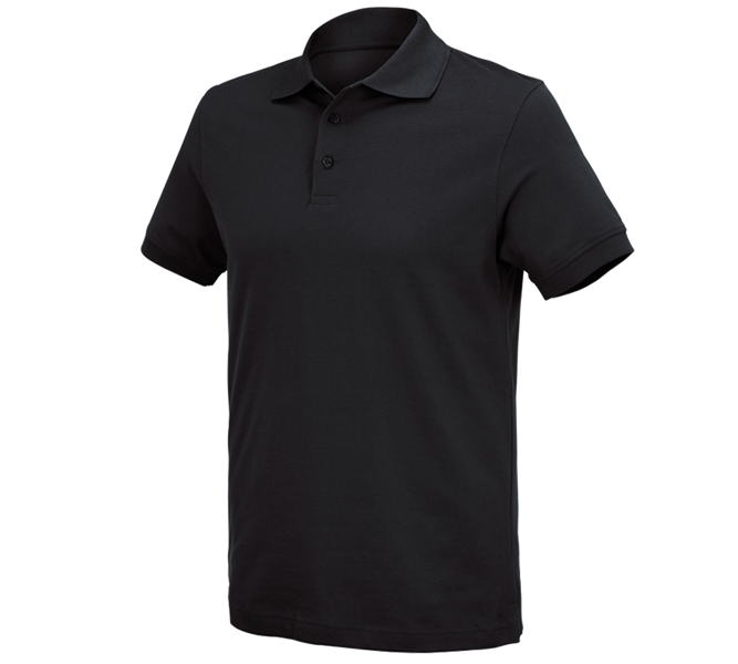 Hauptansicht, Bekleidung, e.s. Polo-Shirt cotton Deluxe, schwarz