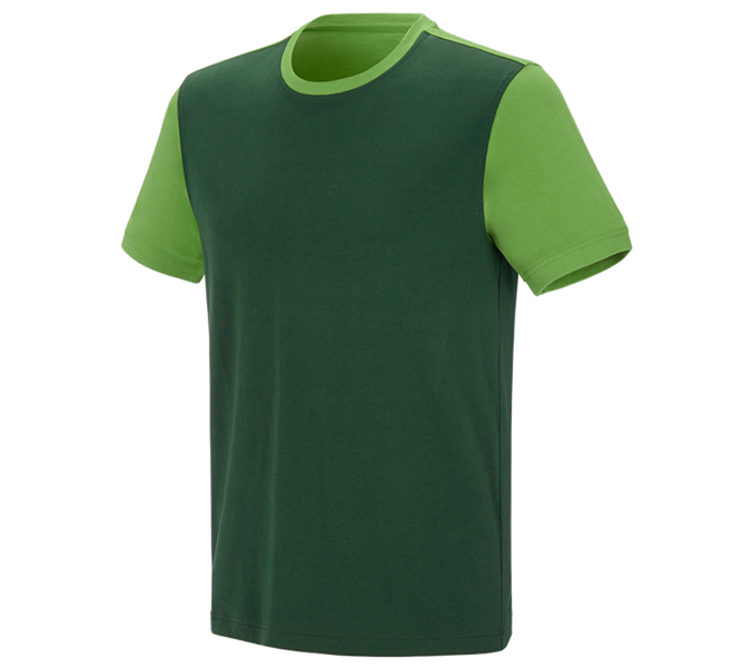 Hauptansicht, Themen, e.s. T-Shirt cotton stretch bicolor, grün/seegrün