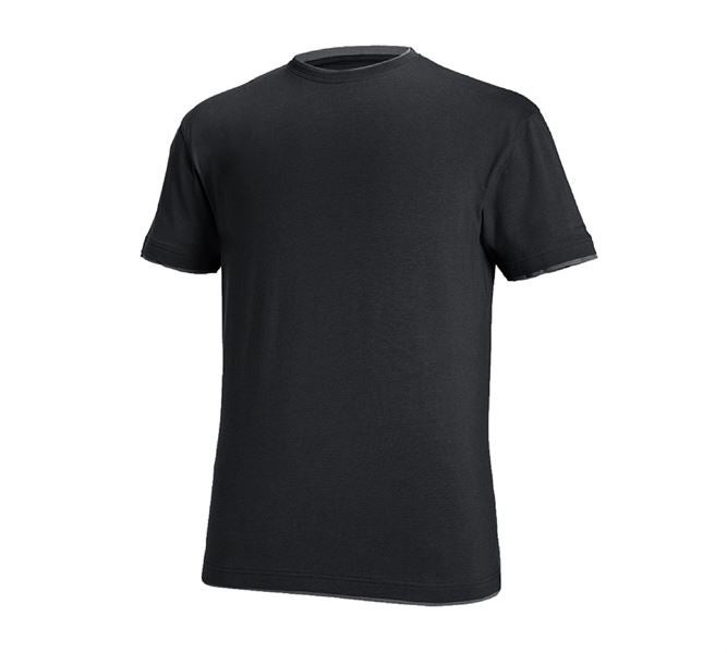 Hauptansicht, Gastro, e.s. T-Shirt cotton stretch Layer, schwarz/zement
