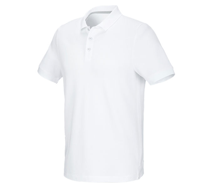 Hauptansicht, Medical, e.s. Piqué-Polo cotton stretch, weiß