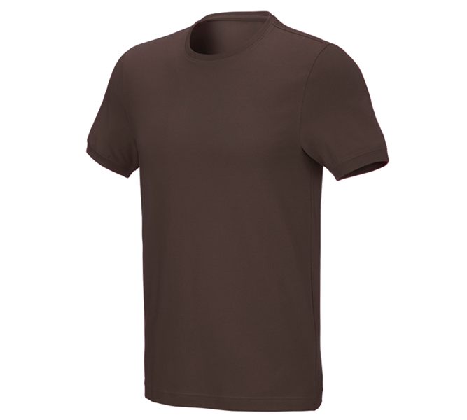 Hauptansicht, Gastro, e.s. T-Shirt cotton stretch, slim fit, kastanie