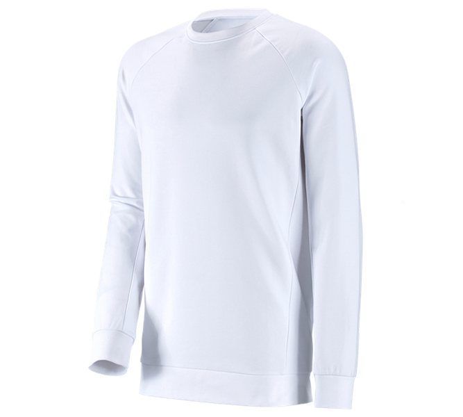 Hauptansicht, Medical, e.s. Sweatshirt cotton stretch, long fit, weiß