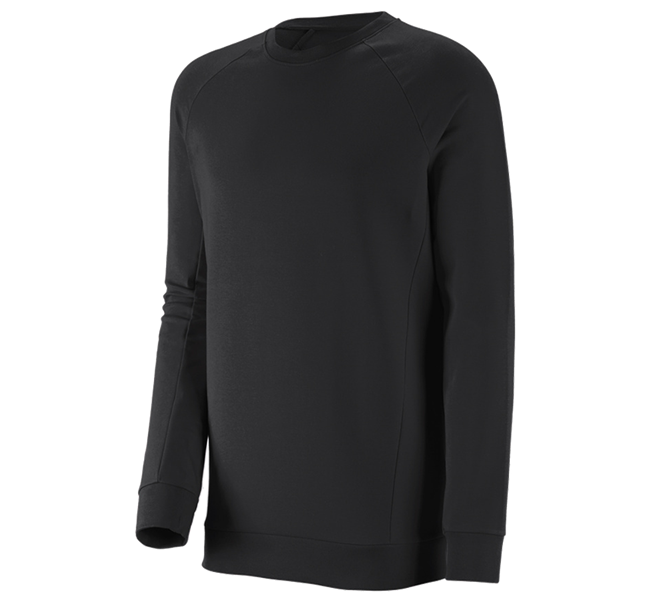Hauptansicht, Sweats | Hoodies, e.s. Sweatshirt cotton stretch, long fit, schwarz