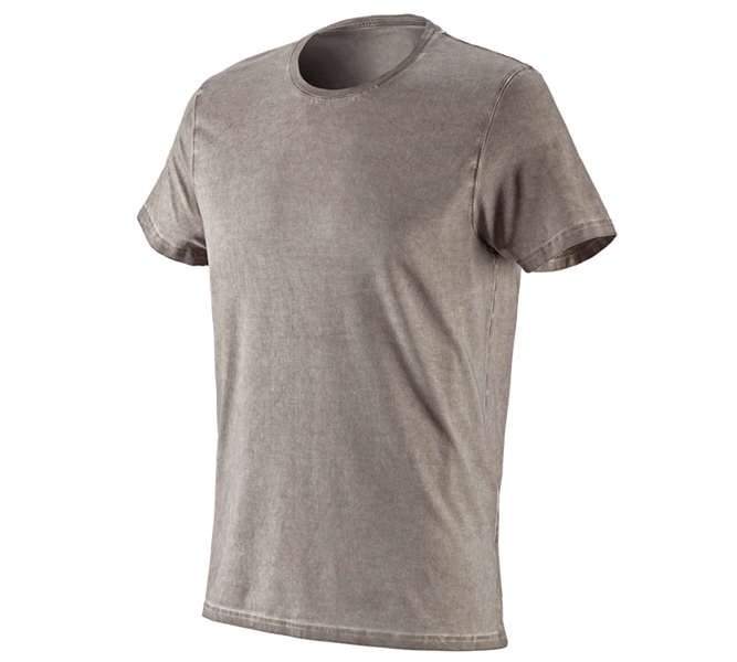 Hauptansicht, T-Shirts, e.s. T-Shirt vintage cotton stretch, taupe vintage