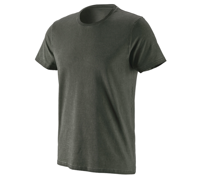 Hauptansicht, T-Shirts, e.s. T-Shirt vintage cotton stretch, tarngrün vintage