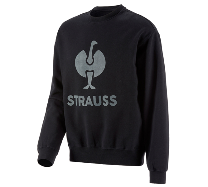 Hauptansicht, Shirts & Co., Oversize Sweatshirt e.s.motion ten, oxidschwarz vintage