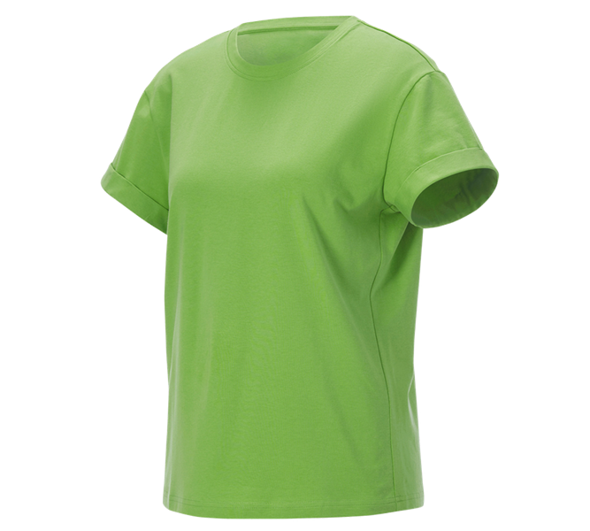 Hauptansicht, Neuheiten, e.s. T-Shirt cotton stretch rolled sleeve, Damen, seegrün
