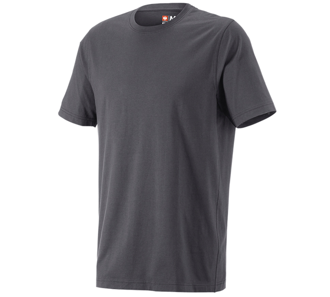 Hauptansicht, Bekleidung, e.s. T-Shirt cotton, long fit, anthrazit
