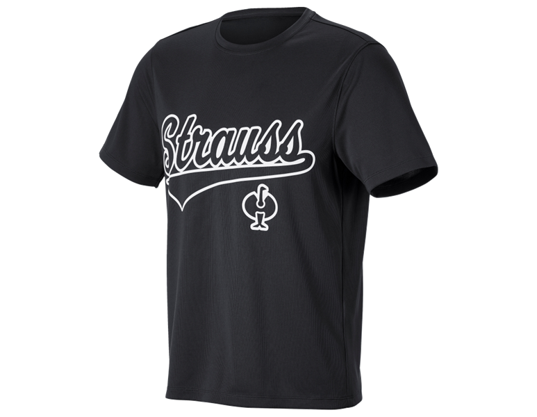 Hauptansicht, Bekleidung, e.s. Funktions T-Shirt Strauss, schwarz