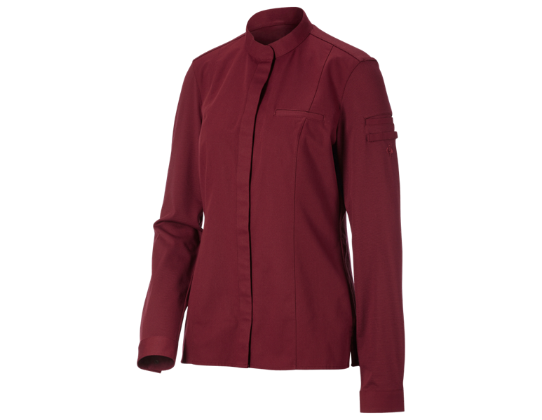 Hauptansicht, Gastro, e.s. Hybrid Kochhemd, Damen, bordeaux