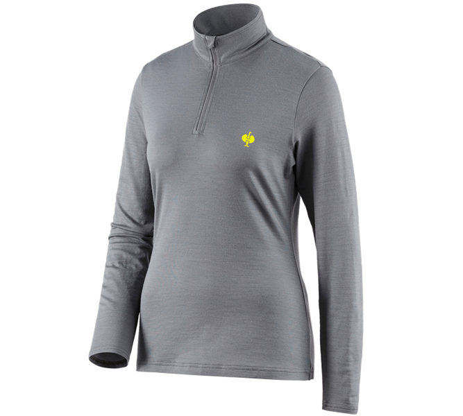 Hauptansicht, e.s.trail, Troyer Merino e.s.trail, Damen, basaltgrau/acidgelb