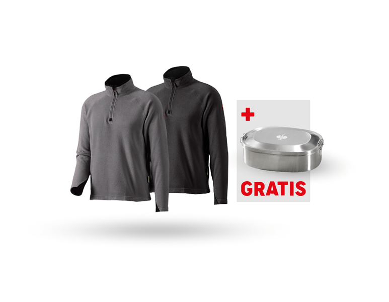 Hauptansicht, SALE, SET: 2x Microfleece Troyer dryplexx® micro, anthrazit