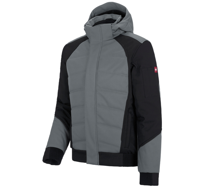 Hauptansicht, Herren, Winter Softshelljacke e.s.vision, zement/schwarz