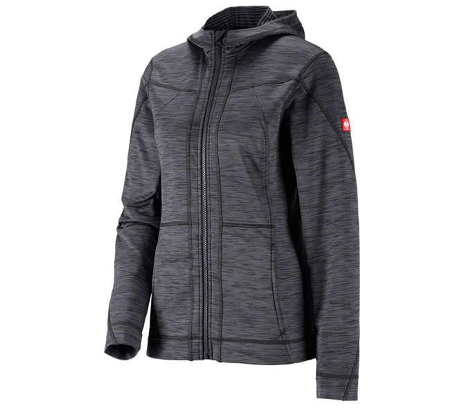 Hauptansicht, Themen, Kapuzenjacke isocell e.s.dynashield, Damen, graphit melange