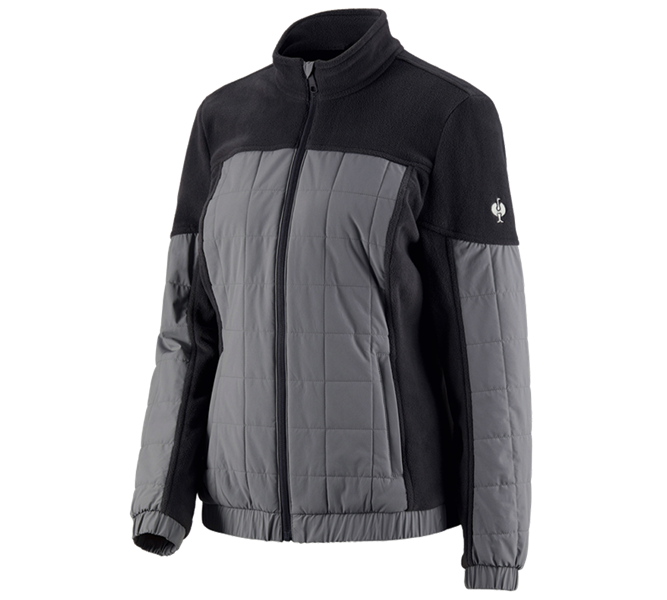 Hauptansicht, SALE, Hybrid Fleecejacke e.s.concrete, Damen, schwarz/basaltgrau