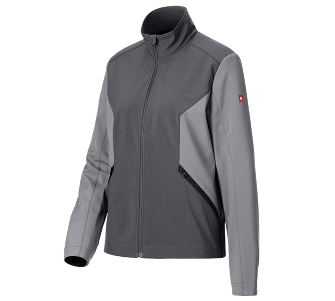 Hauptansicht, e.s.trail, Softshelljacke e.s.trail pure, Damen, carbongrau/basaltgrau