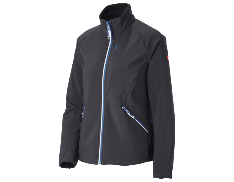 Hauptansicht, e.s.ambition, Softshelljacke e.s.ambition, Damen, graphit/enzianblau