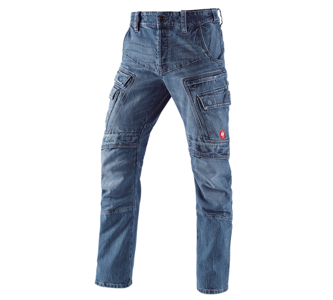 Hauptansicht, Herren, e.s. Cargo Worker-Jeans POWERdenim, stonewashed