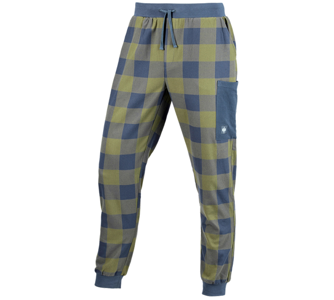 Hauptansicht, Homewear | Pyjamas, e.s. Pyjama Hose, berggrün/oxidblau