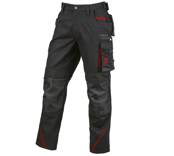 Hauptansicht, Bekleidung, FCB Work Trousers, black/straussred