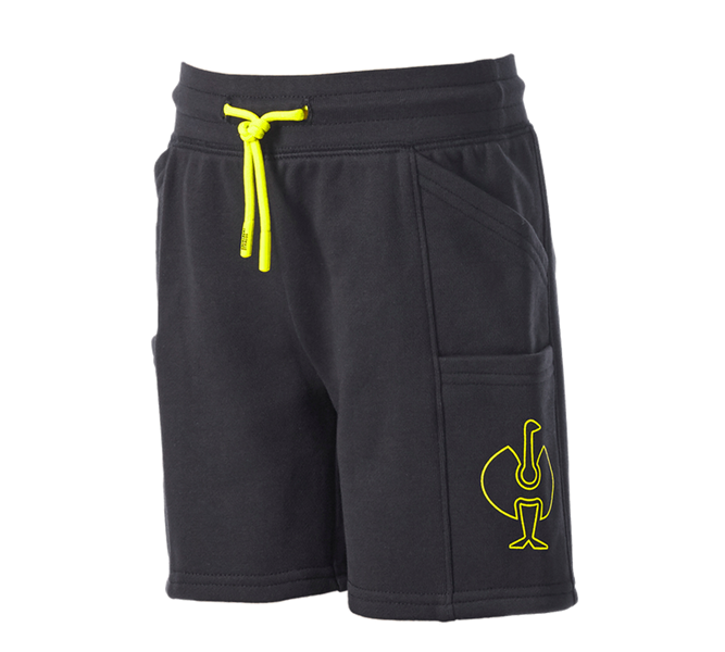 Hauptansicht, Kinder, Sweat Short light e.s.trail, Kinder, schwarz/acidgelb