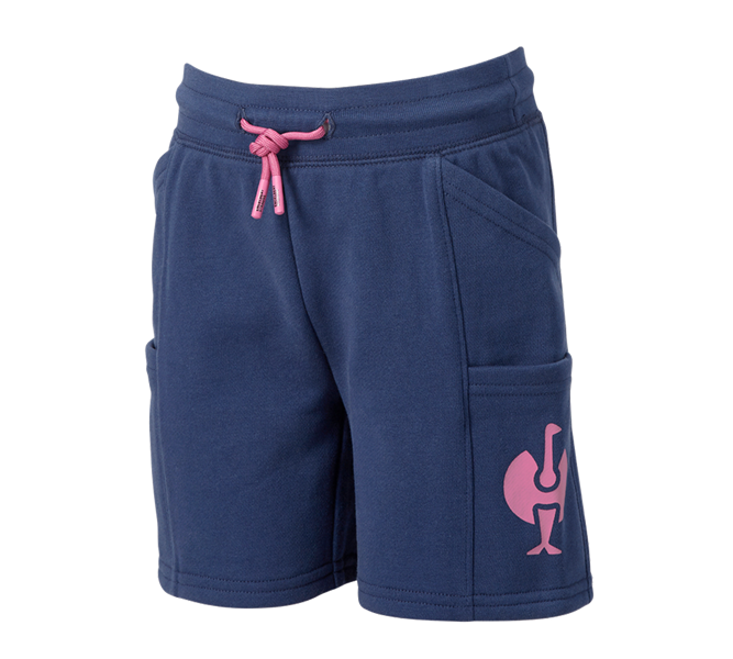 Hauptansicht, Neuheiten, Sweat Short light e.s.trail, Kinder, tiefblau/tarapink