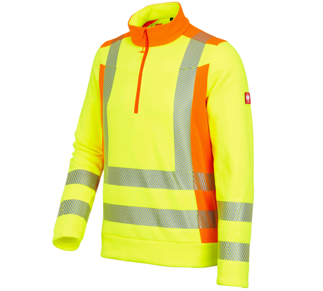 Hauptansicht, e.s.motion 2020, Warnschutz Fleece Troyer e.s.motion 2020, warngelb/warnorange