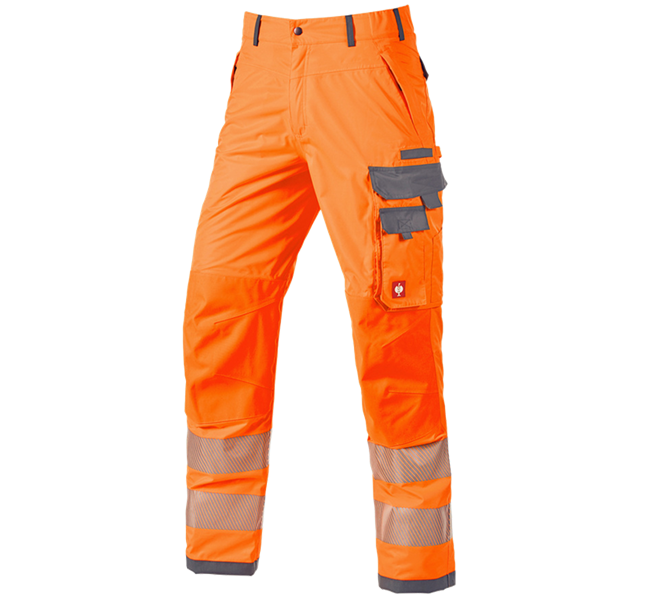 Hauptansicht, Warnschutzkleidung, Warnschutz-Funktionsbundhose e.s.prestige, warnorange/grau