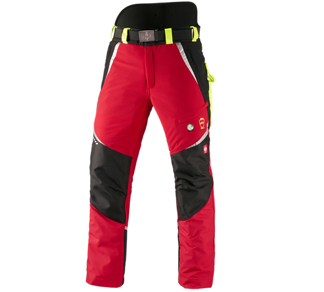 Hauptansicht, Bekleidung, e.s. Forst-Schnittschutz Bundhose, KWF, rot/warngelb