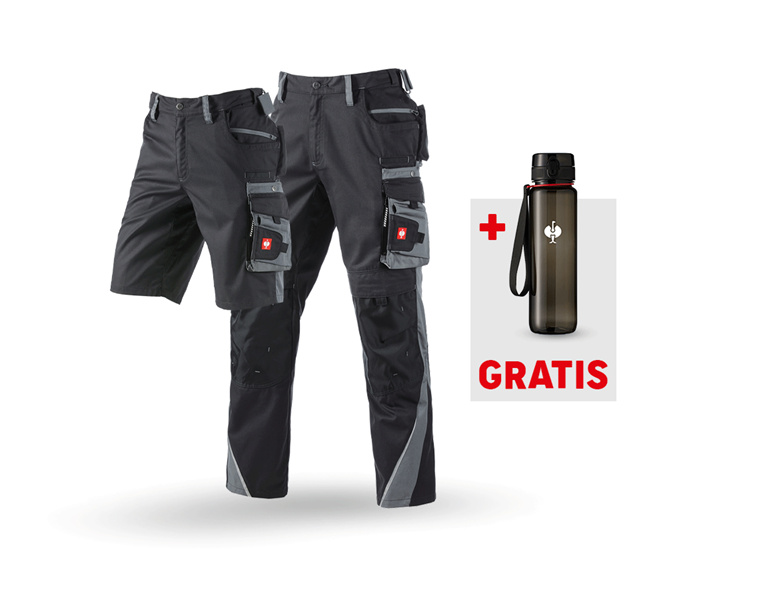 Hauptansicht, Aktions-Sets, SET: Bundhose + Short e.s.motion, graphit/zement