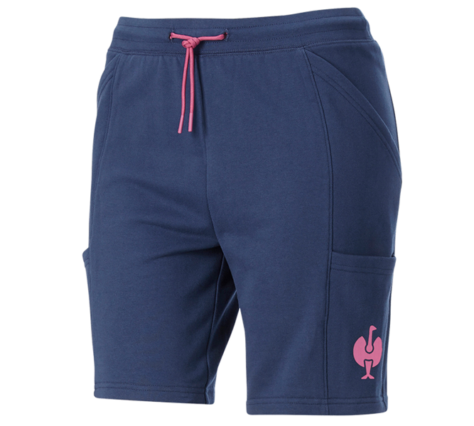 Hauptansicht, Neuheiten, Sweat Short light e.s.trail, Damen, tiefblau/tarapink