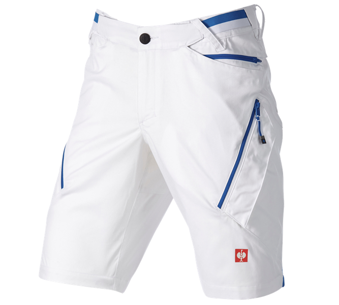 Hauptansicht, Hosen, Multipocket-Short e.s.ambition, weiß/enzianblau