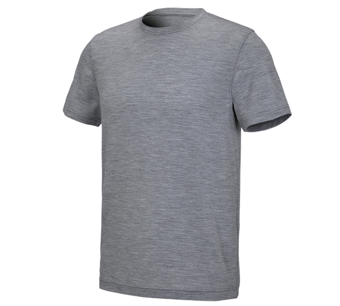 Hauptansicht, T-Shirts, e.s. T-Shirt Merino light, graumeliert