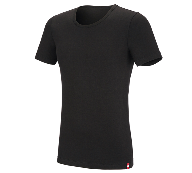 Hauptansicht, Bekleidung, e.s. Modal T-Shirt, schwarz