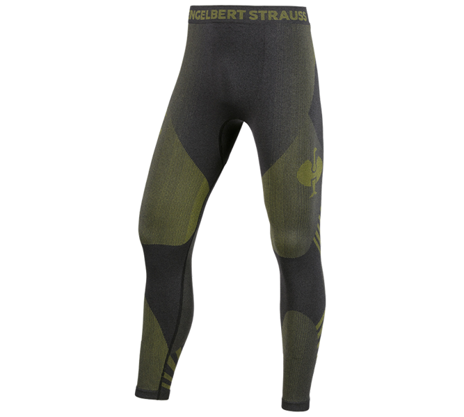 Hauptansicht, Funktionsunterwäsche, Funktions-Long Pants e.s.trail seamless - warm, schwarz/acidgelb