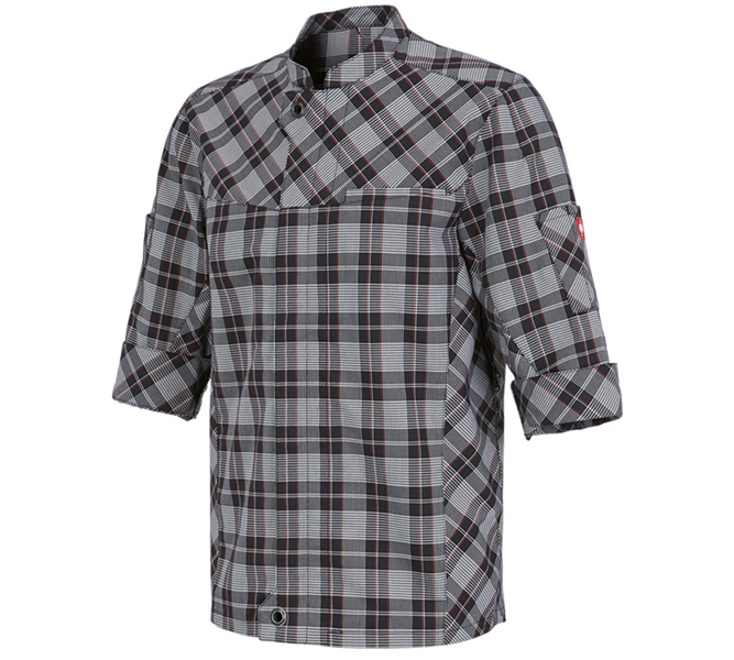 Hauptansicht, Shirts & Co., Berufsjacke kurzarm e.s.fusion, Herren, schwarz/weiß/rot