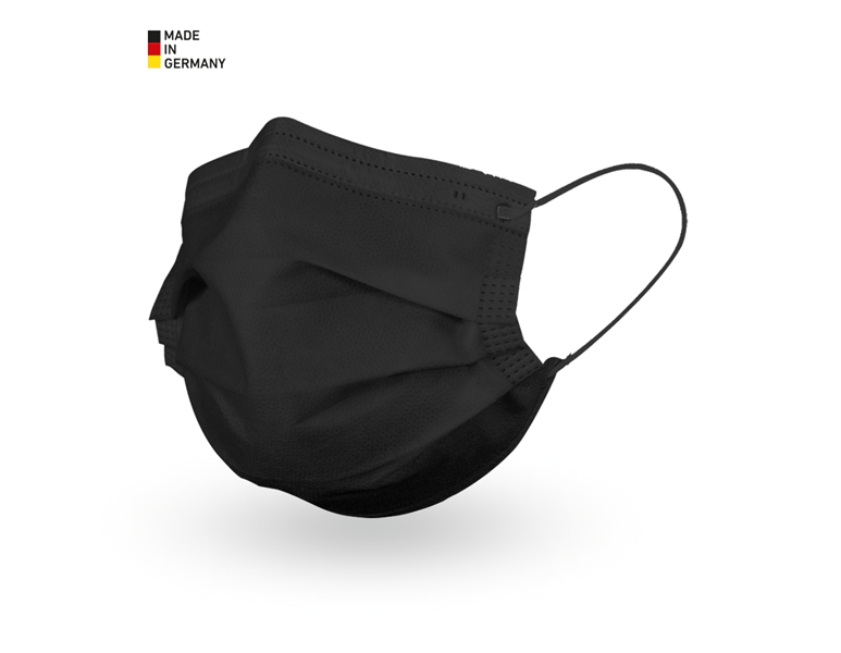 Hauptansicht, Arbeitsschutz, Med. Gesichtsmaske Typ II R, 50 Stk, schwarz