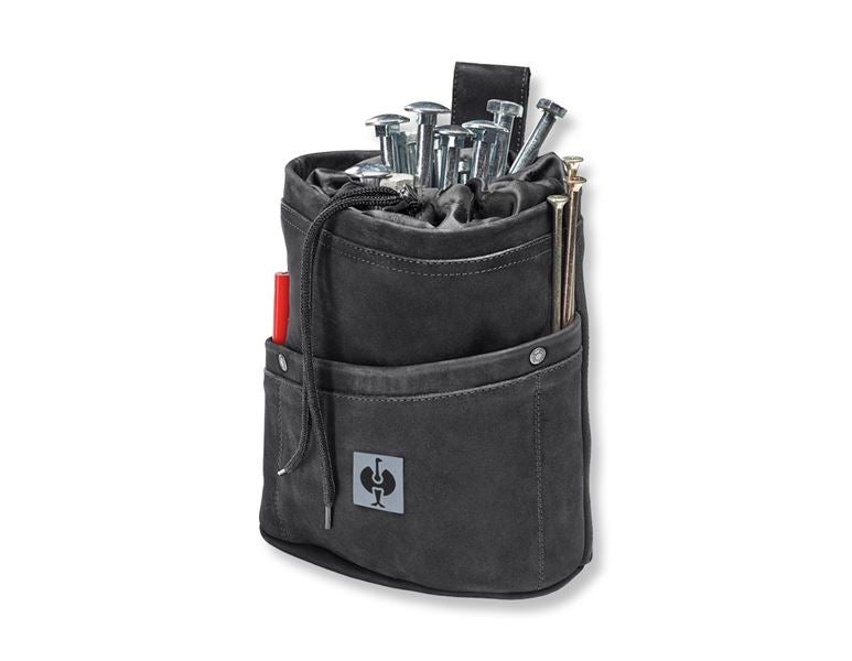 Hauptansicht, Werkzeugtaschen, Leder-Nageltasche XL e.s.vintage, schwarz