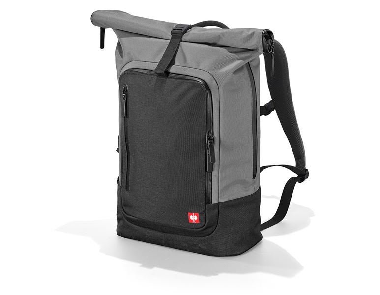 Hauptansicht, Taschen, Rolltop-Rucksack e.s.work&travel, basaltgrau/schwarz