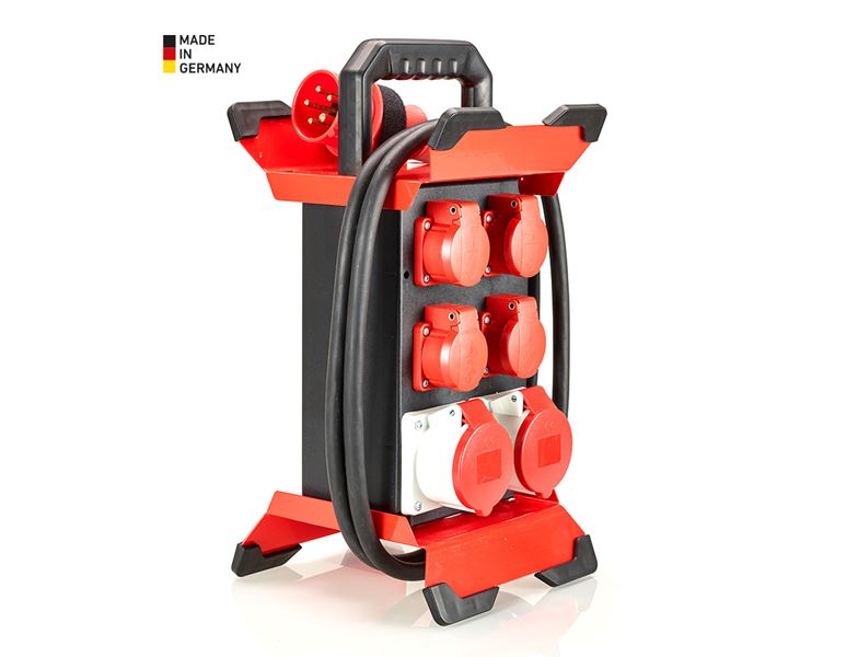 Hauptansicht, Stromverteilung, CEE-Stromverteiler midi außen 2 m, 6-fach