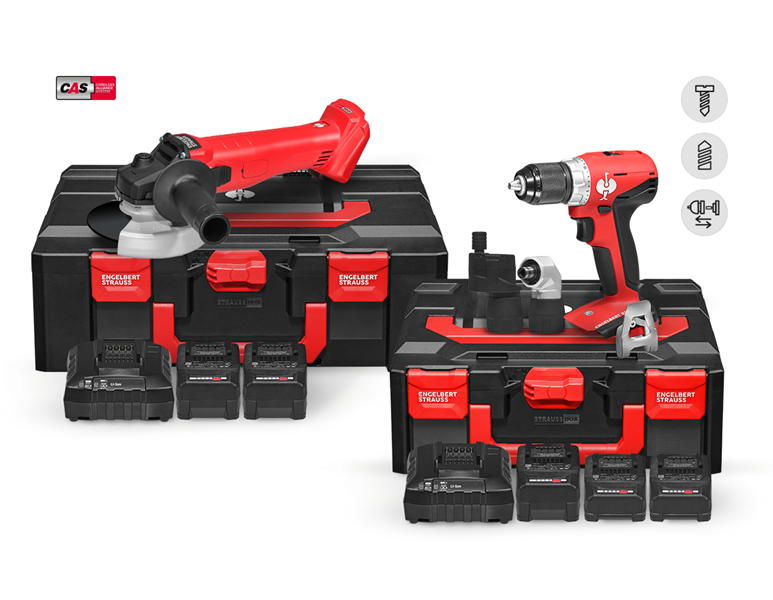 Hauptansicht, Sets, 18,0 V Akku-Winkelschleifer + Bohrschrauber M Set