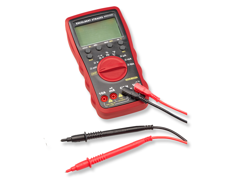 Hauptansicht, Werkzeuge, e.s. LCD-Multimeter MMS500